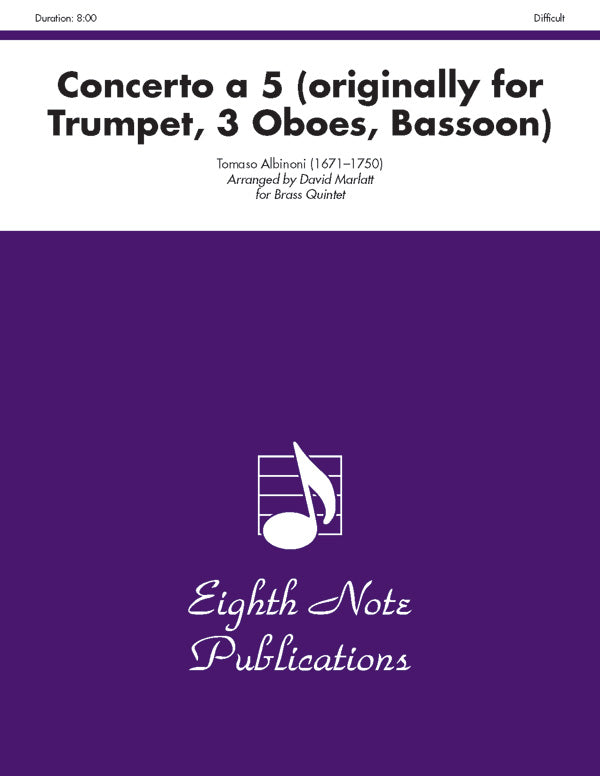 Concerto a 5 (originally for Trumpet, 3 Oboes, Bassoon) Cover Image