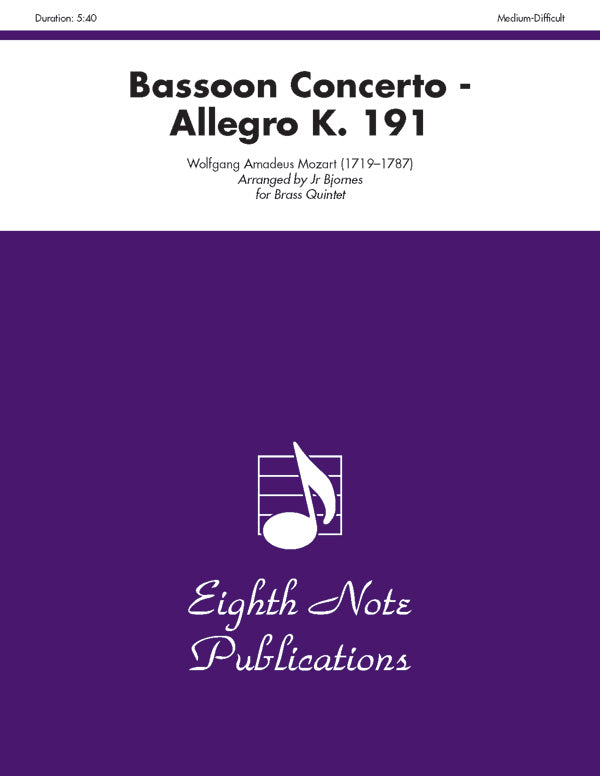 Bassoon Concerto: Allegro, K. 191 Cover Image