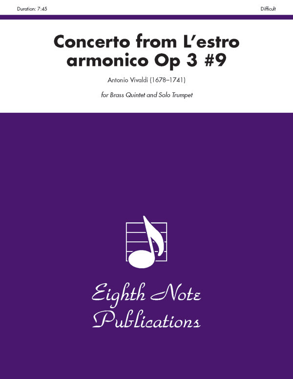 Concerto (from <i>L'estro Armonico,</i> Op 3 #9) Cover Image