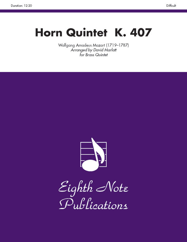 Horn Quintet, K. 407 Cover Image