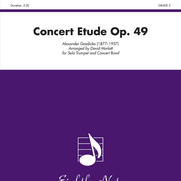 Concert Etude, Op. 49  (Solo Trumpet and Concert Band) Sheet Music Preview