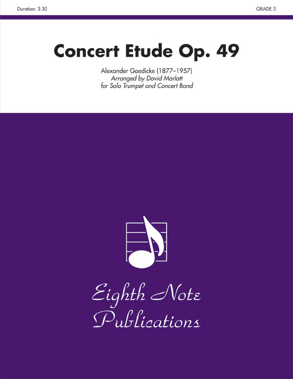Concert Etude, Op. 49  (Solo Trumpet and Concert Band): 1st Percussion Sheet Music Preview