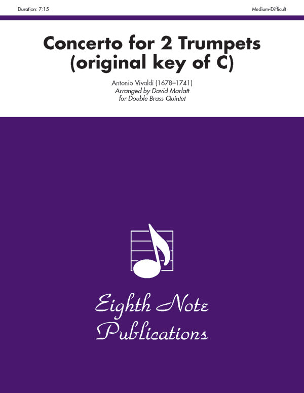 Concerto for 2 Trumpets (original key of C) Cover Image