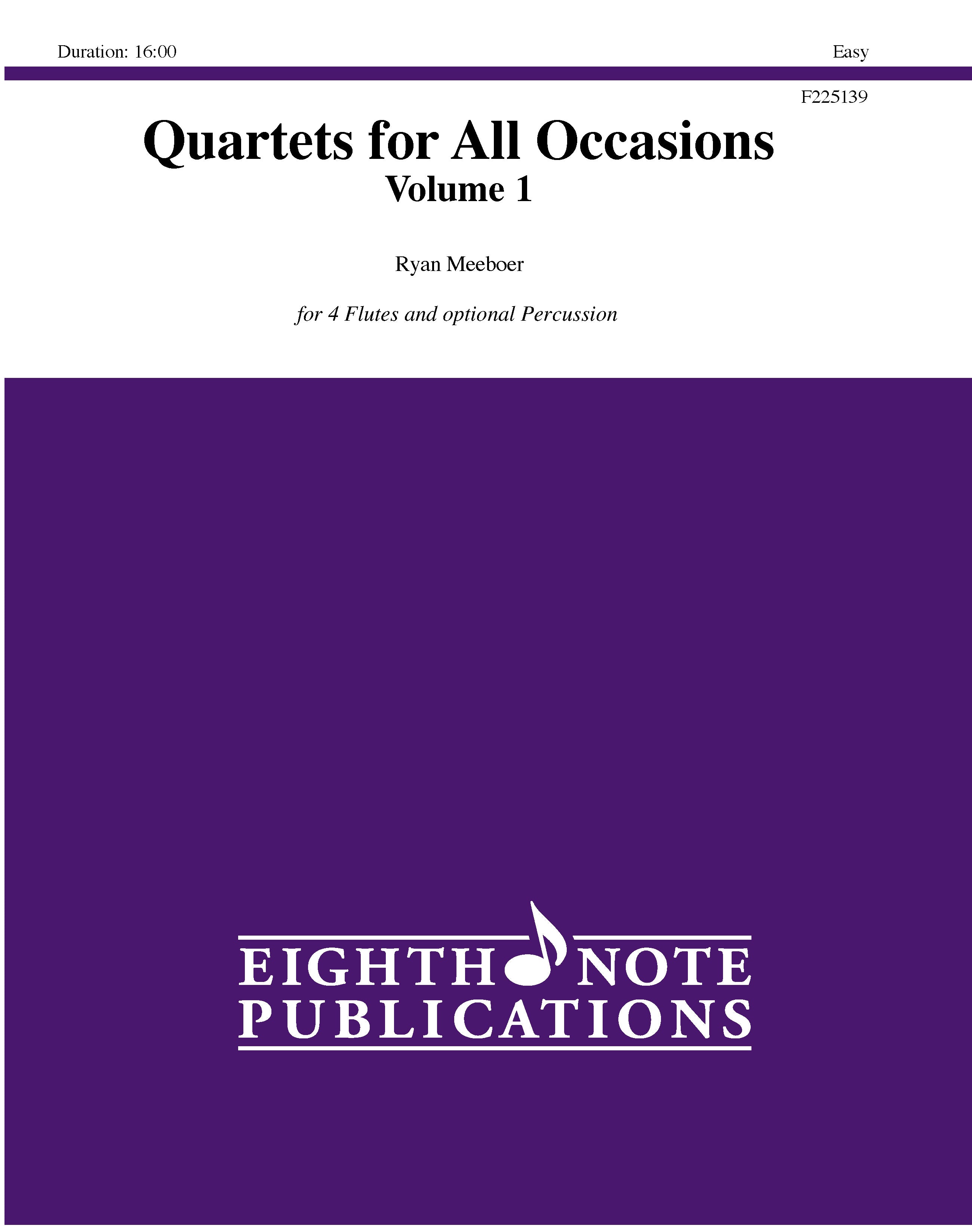 Quartets for All Occasions, Volume 1 Cover Image