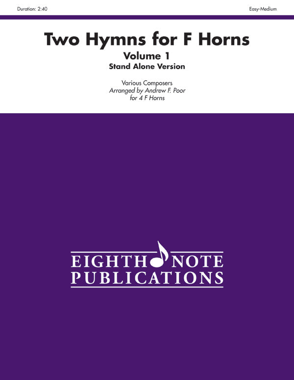 Two Hymns for F Horns, Volume 1 (stand alone version) Cover Image