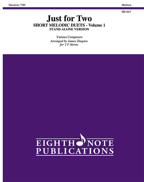 Just for Two: Short Melodic Duets, Volume 1 (stand alone version) Cover Image