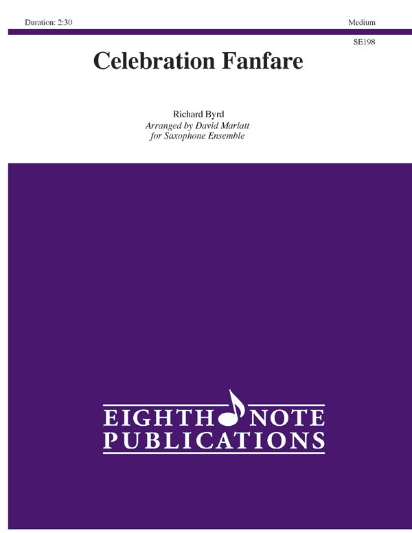 Celebration Fanfare: Saxophone Ensemble Score & Parts | Richard