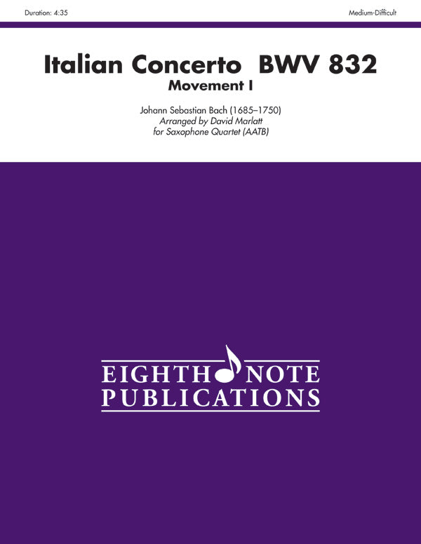 Italian Concerto, BWV 832 (Movement I) Cover Image