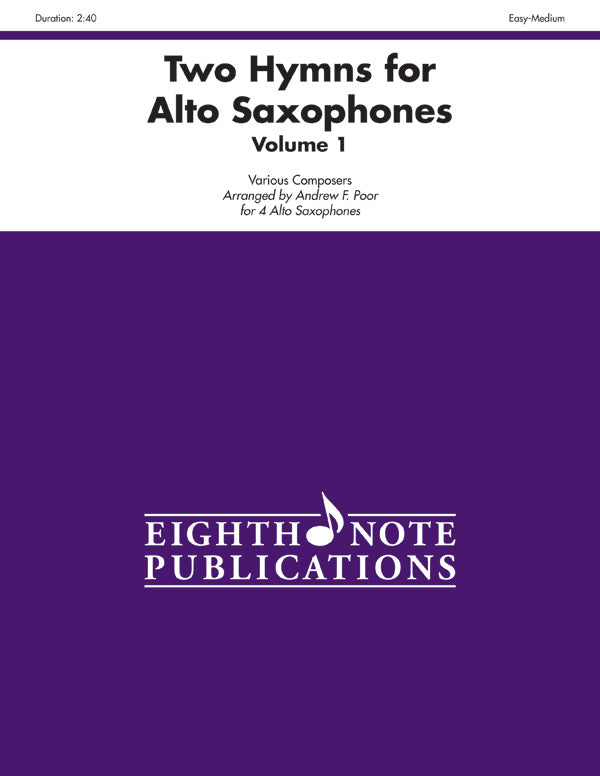 Two Hymns for Alto Saxophones, Volume 1 Cover Image