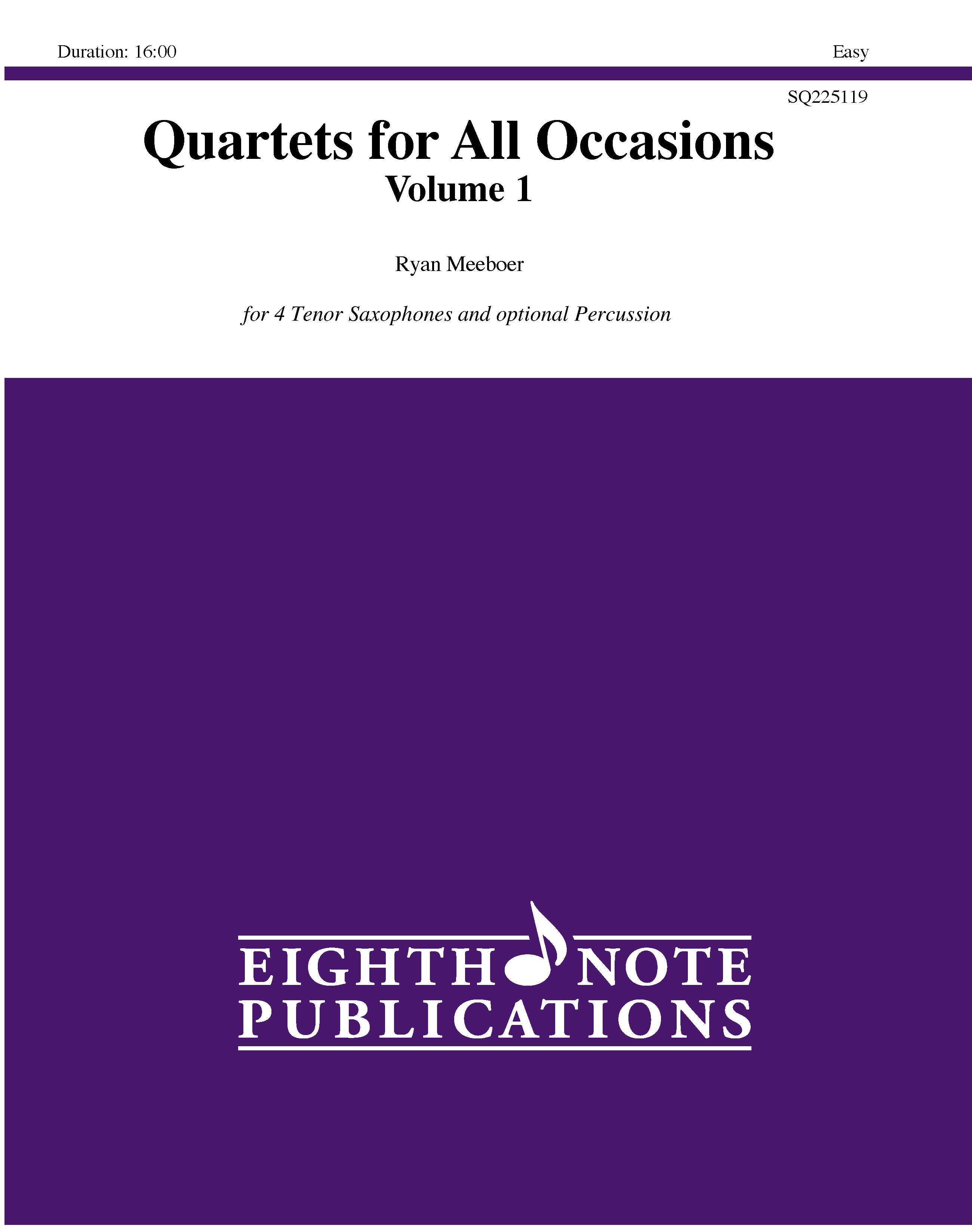 Quartets for All Occasions, Volume 1 Cover Image