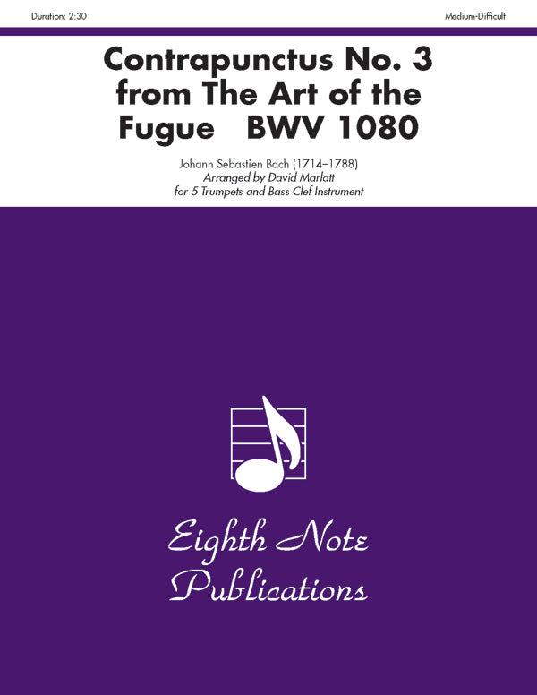 Contrapunctus No. 3 (from <i>The Art of the Fugue,</i> BWV 1080) Cover Image