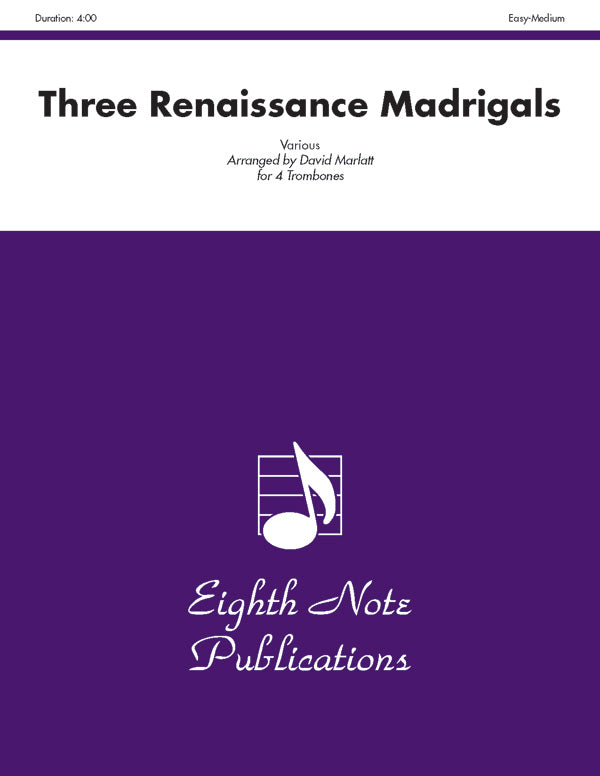 Three Renaissance Madrigals Cover Image