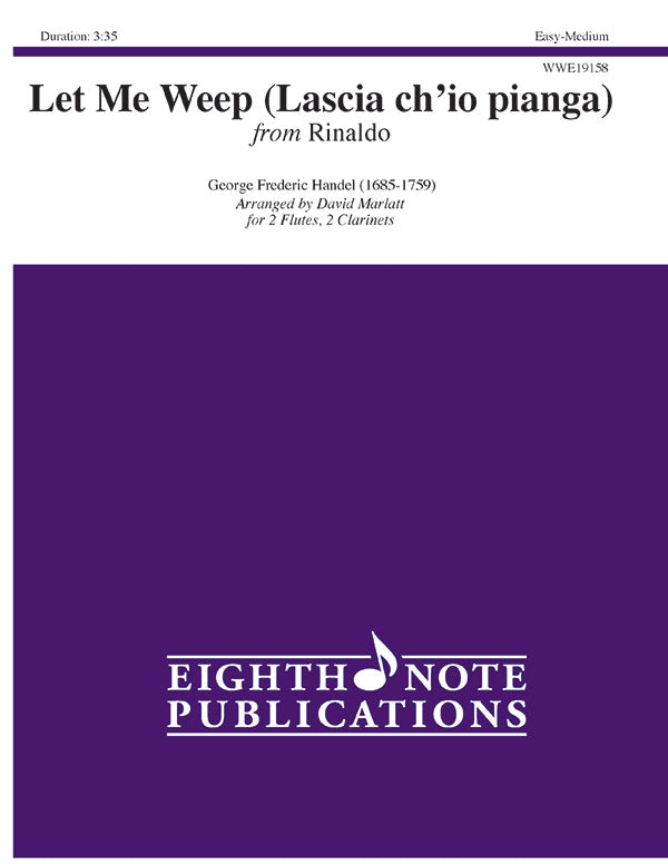 Let Me Weep (Lascia ch'io pianga) Cover Image