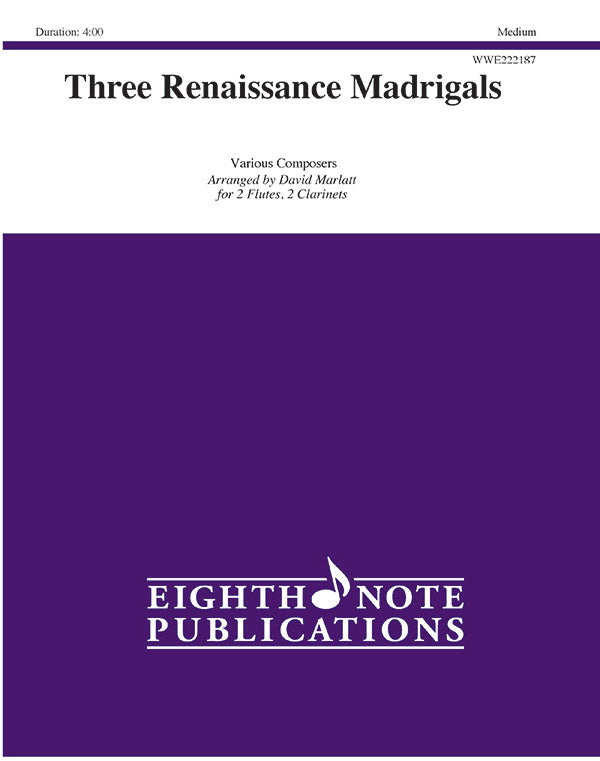 Three Renaissance Madrigals Cover Image