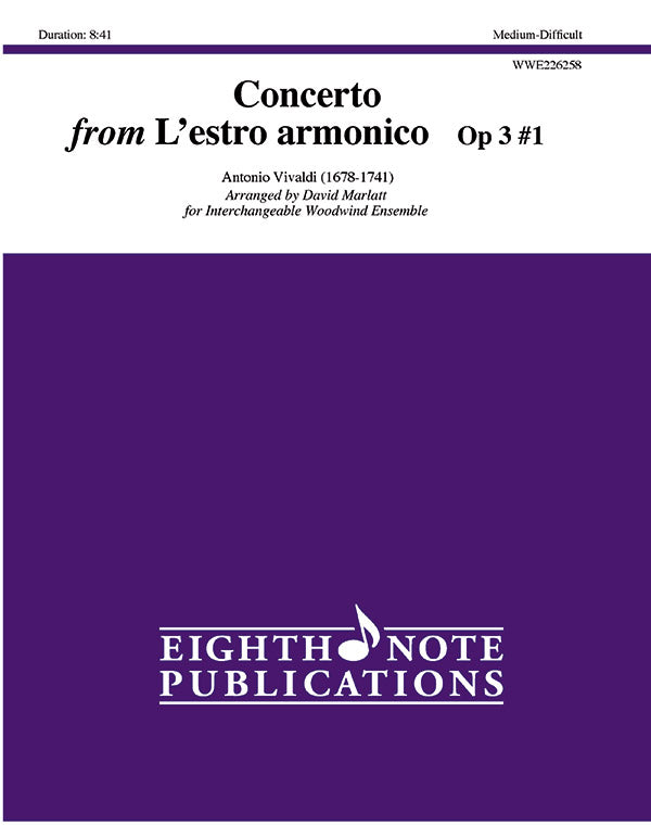 Concerto from L'estro armonico, Op 3 #1 Cover Image