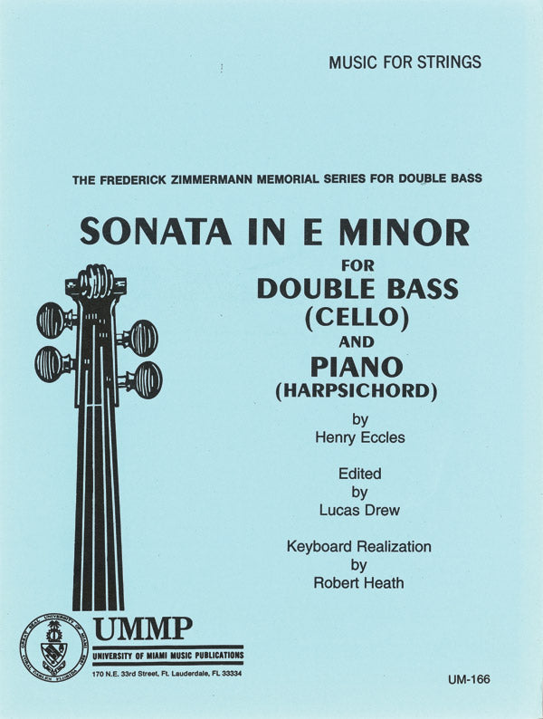 Sonata in E Minor for Double Bass (Cello) and Piano (Harpsichord) Cover Image