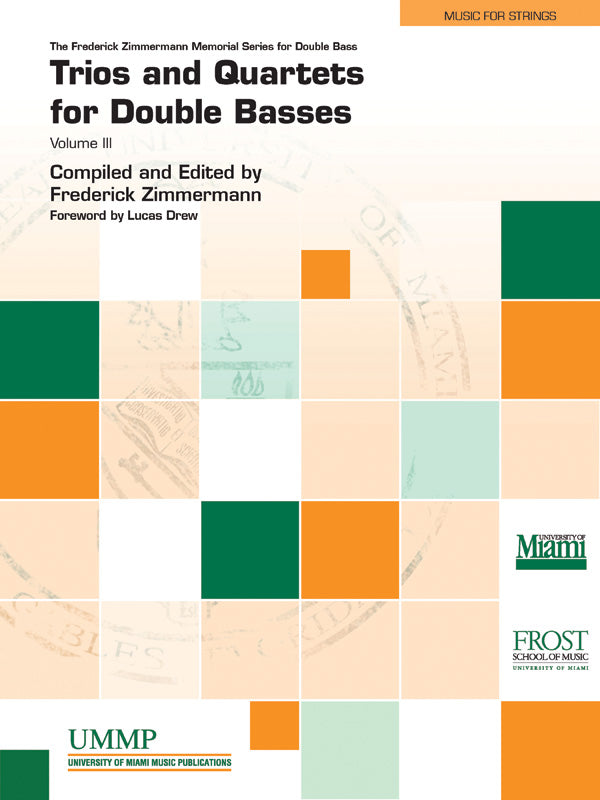 Trios and Quartets for Double Basses, Volume III Cover Image