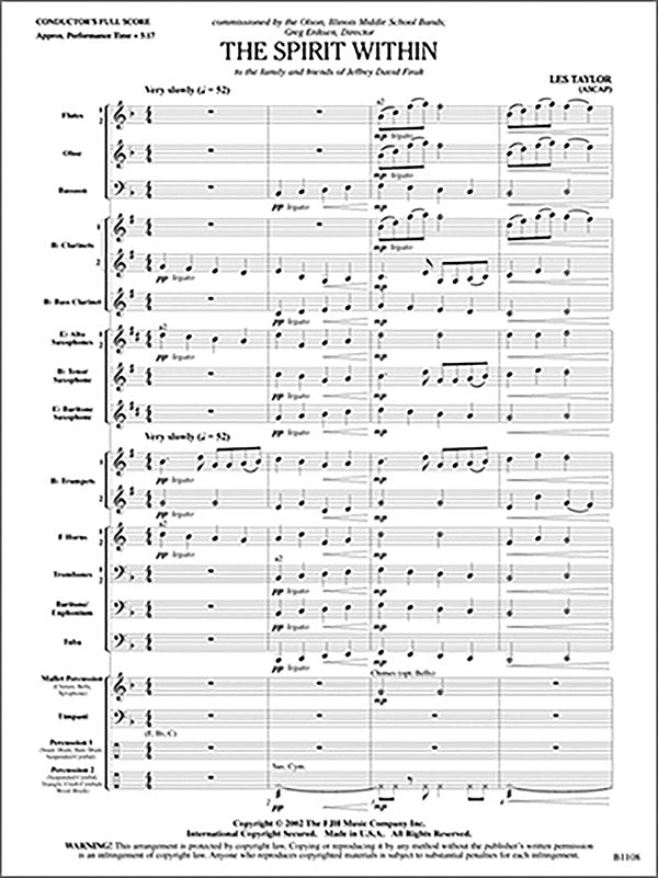 The Spirit Within Sheet Music Preview