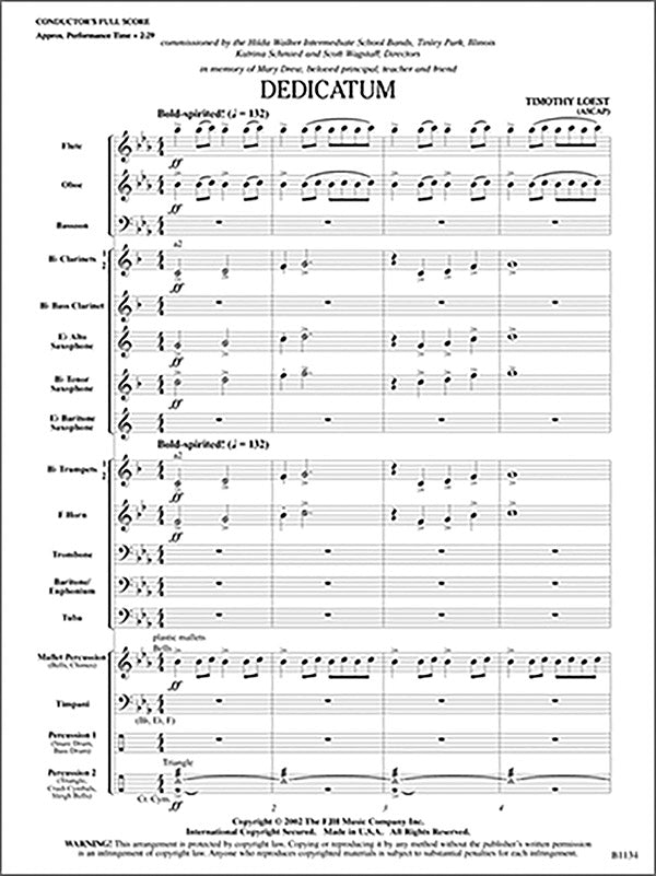 Dedicatum: Trombone Sheet Music Preview