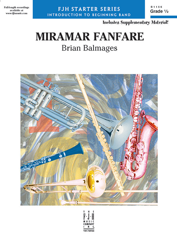 Miramar Fanfare: E-flat Baritone Saxophone Sheet Music Preview