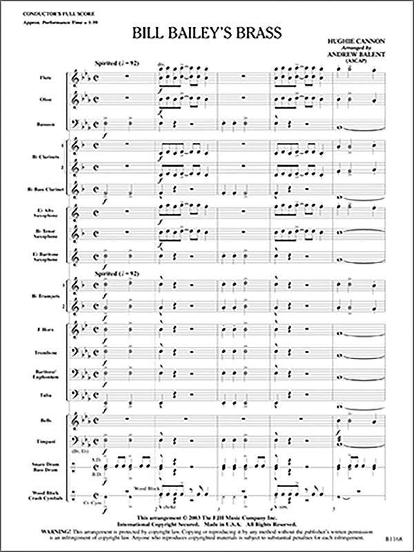 Bill Bailey's Brass Sheet Music Preview