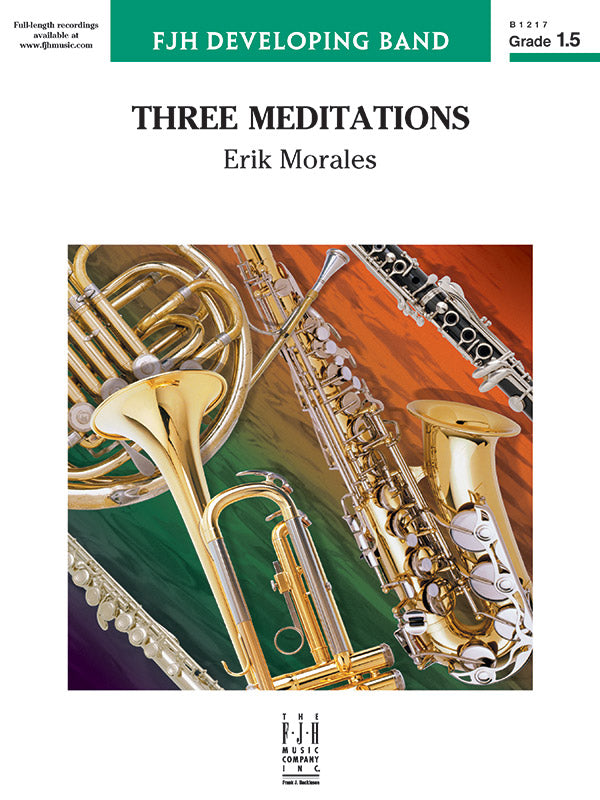 Three Meditations: E-flat Baritone Saxophone Sheet Music Preview