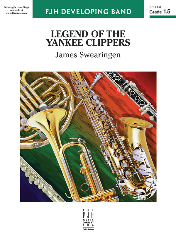 Legend of the Yankee Clippers: E-flat Alto Saxophone Sheet Music Preview