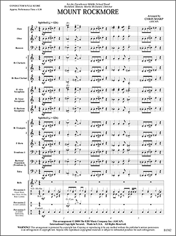 Mount Rockmore Sheet Music Preview