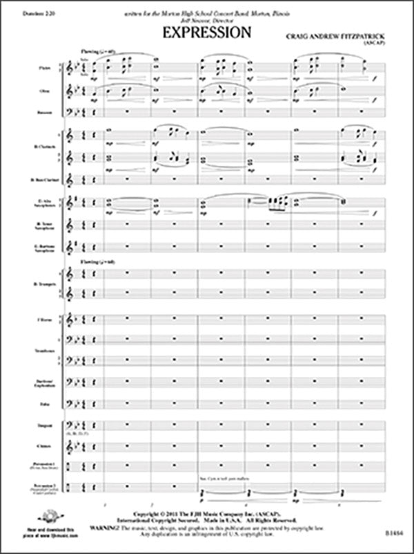 Expression: E-flat Alto Saxophone 2 Sheet Music Preview