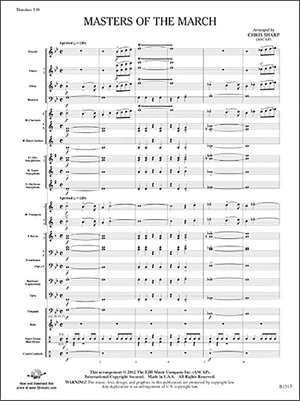 Master of the March Sheet Music Preview