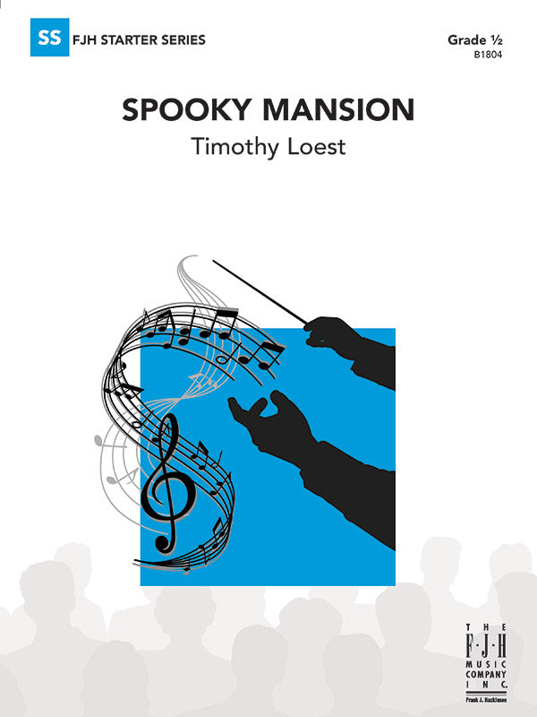 Spooky Mansion: B-flat Bass Clarinet Sheet Music Preview