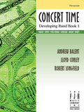 Concert Time Developing Band Book 1 - Percussion Cover Image