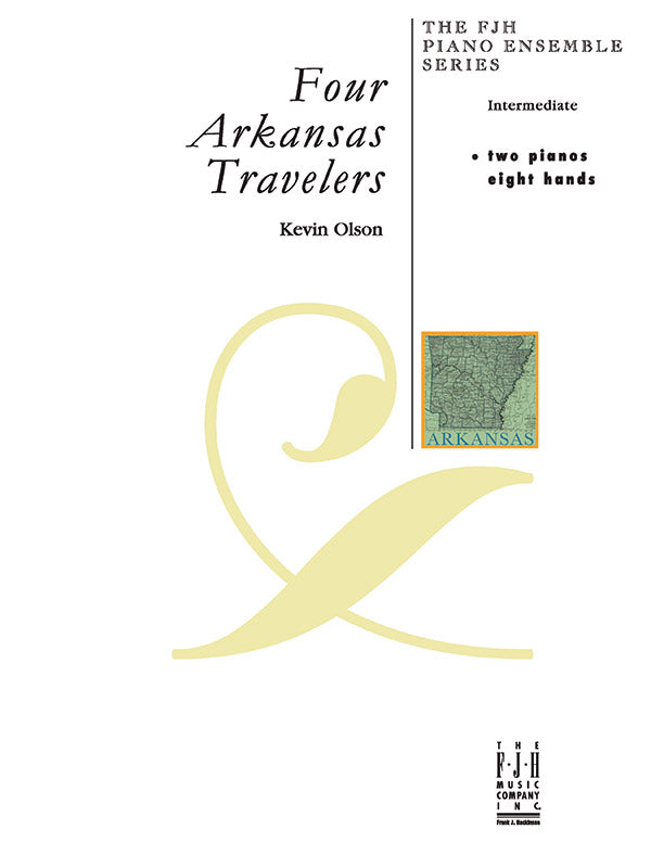 Four Arkansas Travelers (2 piano - 8 hand) Sheet Music Preview