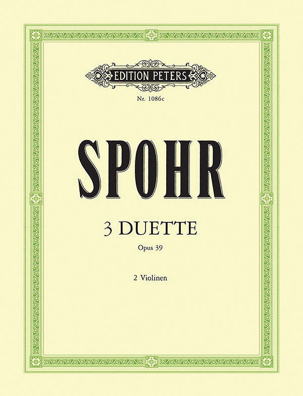 3 Duets Op. 39 for 2 Violins Cover Image