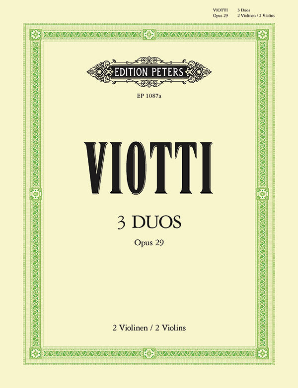 3 Duos Op. 29 for 2 Violins Cover Image