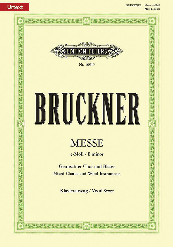 Mass in E minor WAB 27 (2nd Version, 1882) (Vocal Score) Cover Image