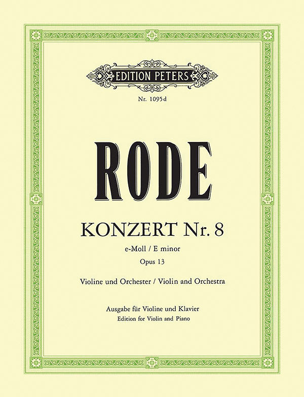 Violin Concerto No. 8 in E minor Op. 13 (Edition for Violin and Piano) Cover Image