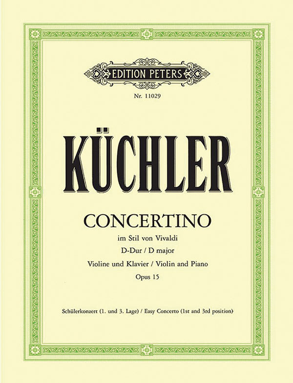 Concertino in the Style of Vivaldi Op. 15 for Violin and Piano Cover Image