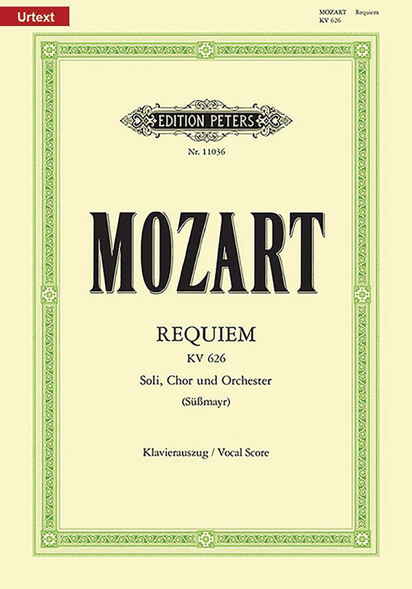 Requiem in D minor K626 (Completed by F. X. Süßmayr) (Vocal Score) Cover Image