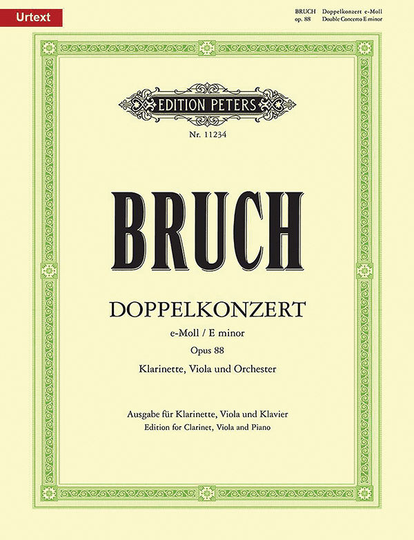 Double Concerto in E minor Op. 88 (Edition for Clarinet, Viola and Piano) Cover Image
