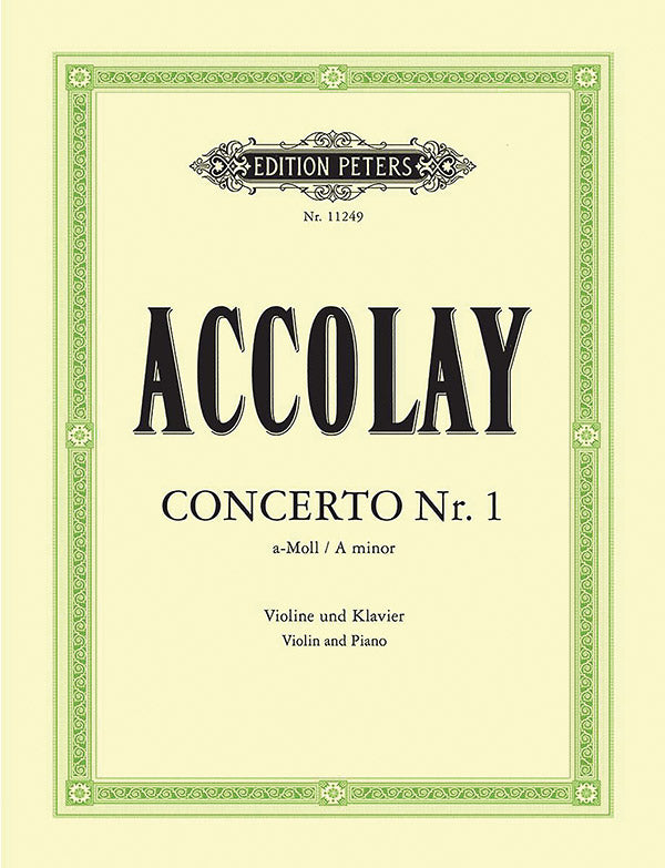 Violin Concerto No. 1 in A minor (Edition for Violin and Piano by the Composer) Cover Image