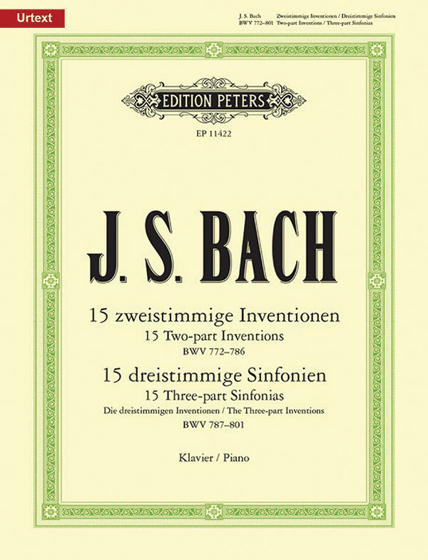 Inventions and Sinfonias BWV 772-801 for Piano Cover Image