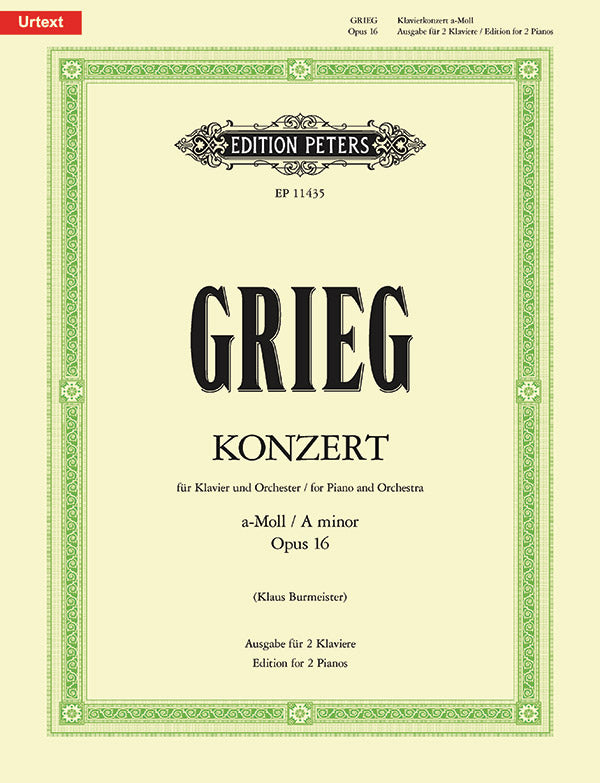 Piano Concerto in A minor Op. 16 (Edition for 2 Pianos) Cover Image