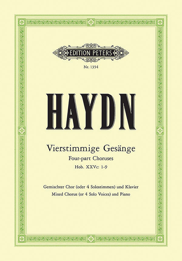 Four-Part Songs for Mixed Choir (or Solo Voices) and Piano Cover Image