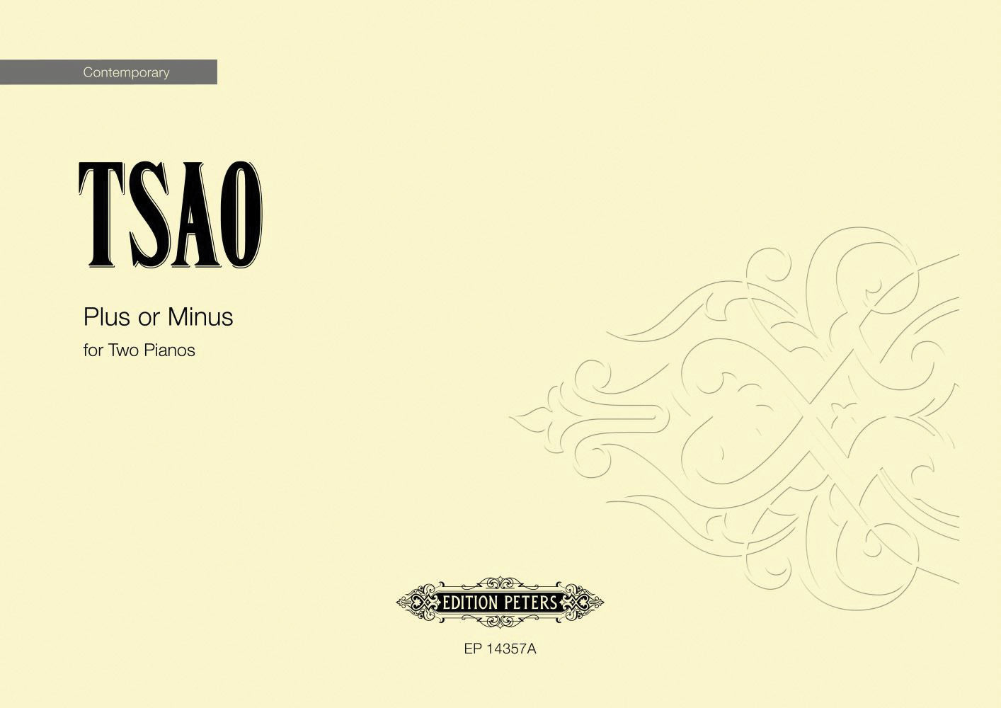 Plus or Minus - Version for 2 Pianos Cover Image