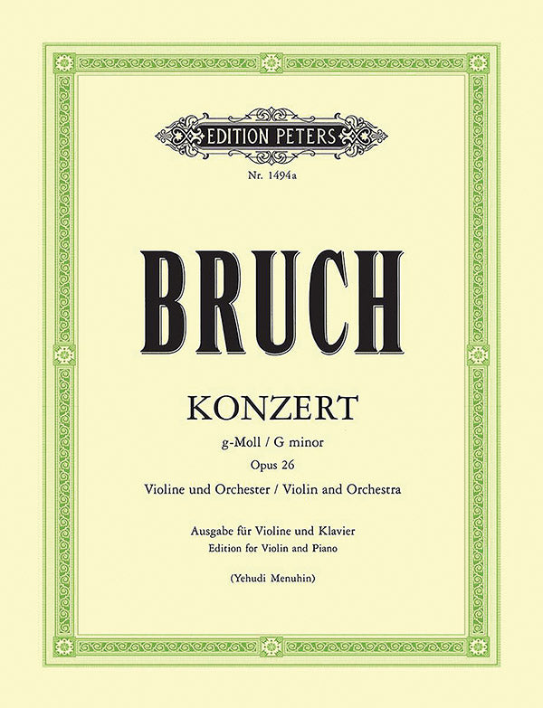 Violin Concerto No. 1 in G minor Op. 26 (Ed. for Violin and Piano) Cover Image