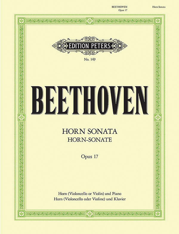Horn Sonata in F Op. 17 (Edition for Horn/Cello/Violin and Piano) Cover Image