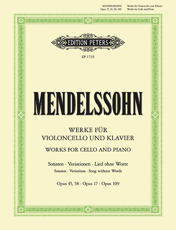 Works for Cello and Piano Cover Image