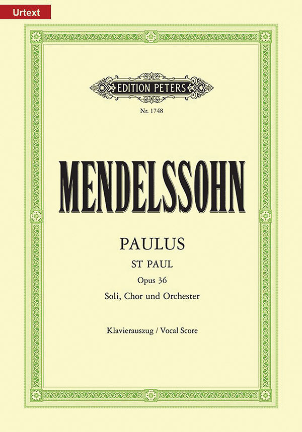 St. Paul (Paulus) Op. 36 (Vocal Score) Cover Image