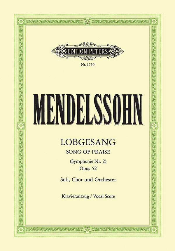 Lobgesang (Symphony No. 2 in B flat) Op. 52 (Vocal Score) Cover Image